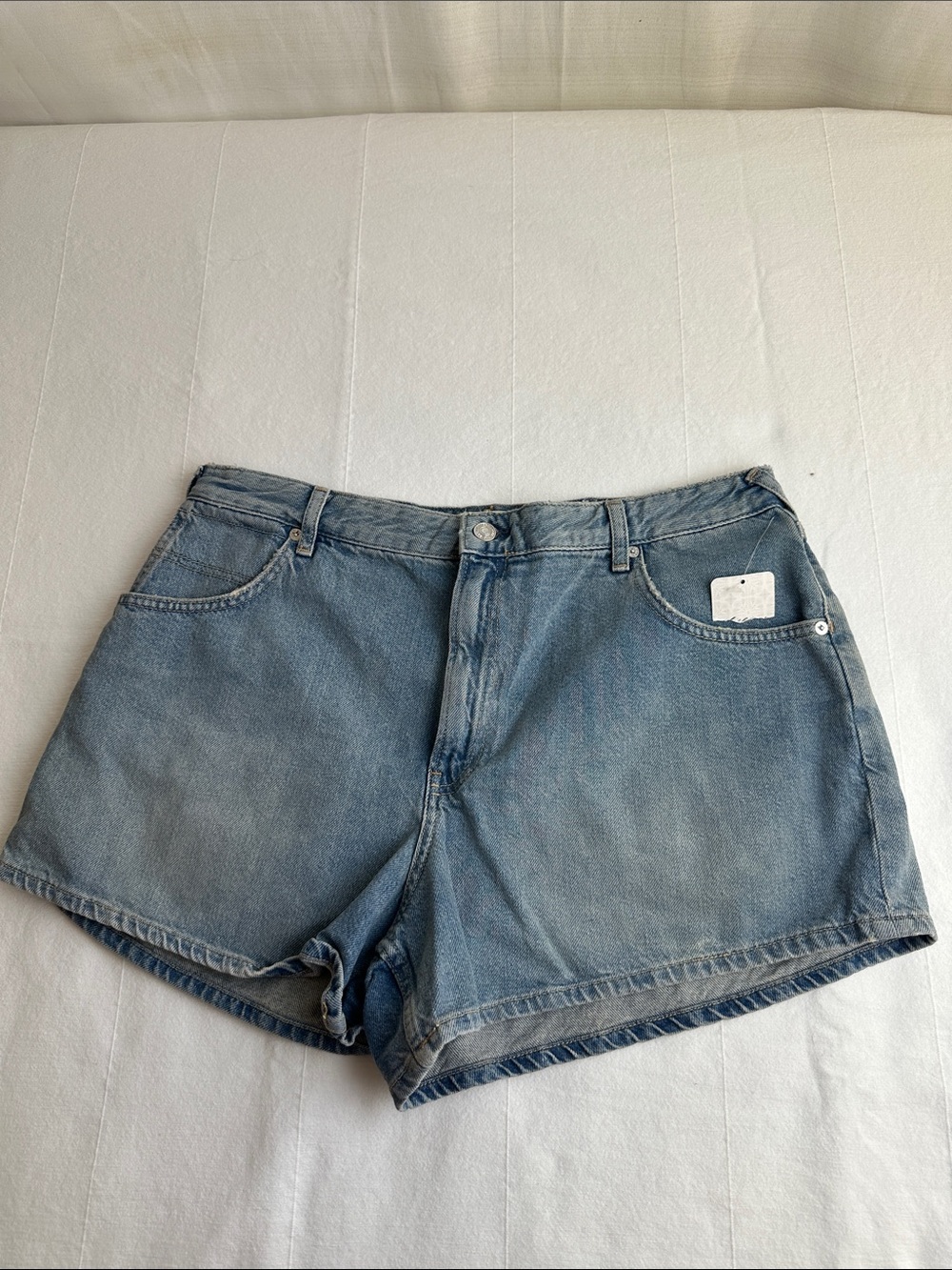 We The Free Light Blue Denim Shorts